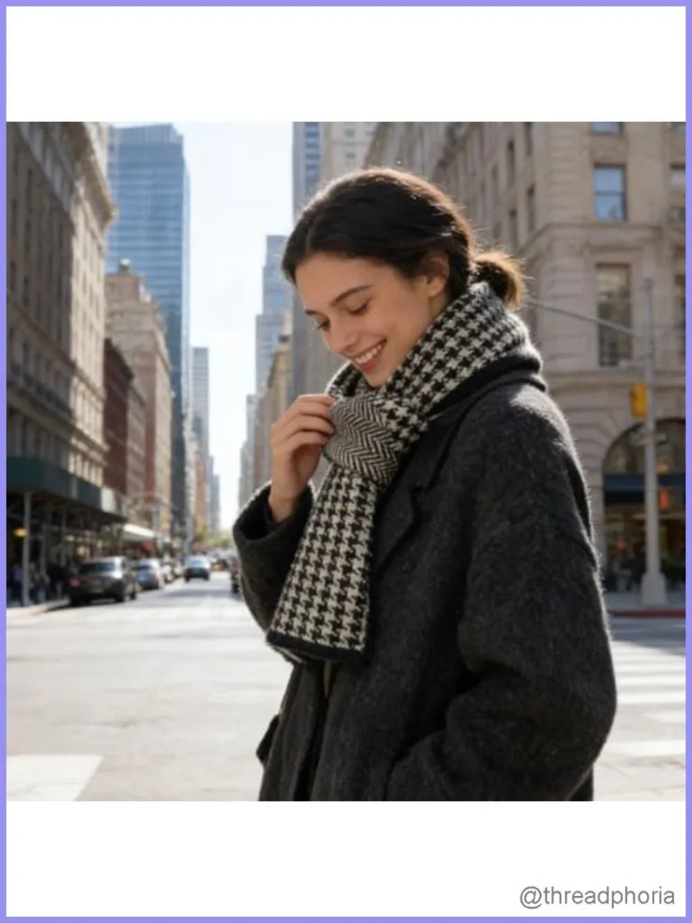 Unisex Lightweight Plaid Scarf Soft Neck Scarf Shawl Wrap for Travel Chilly